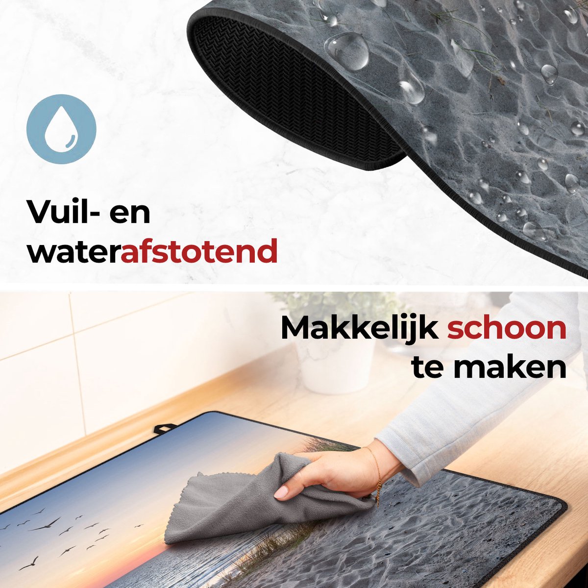 Inductie beschermer strand en duinen makkelijk schoon te maken