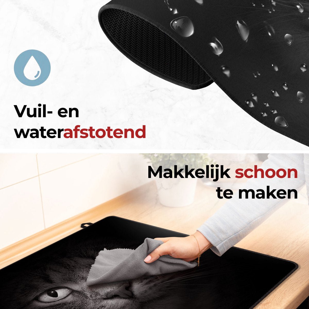Inductie beschermer kat makkelijk schoon te maken