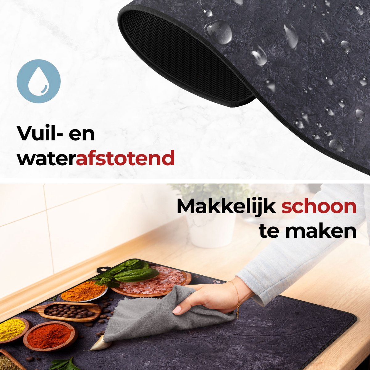 Inductie beschermer kruiden en specerijen makkelijk schoon te maken
