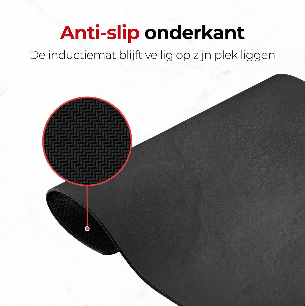 Inductie Beschermer - Zwarte Stenen Muur