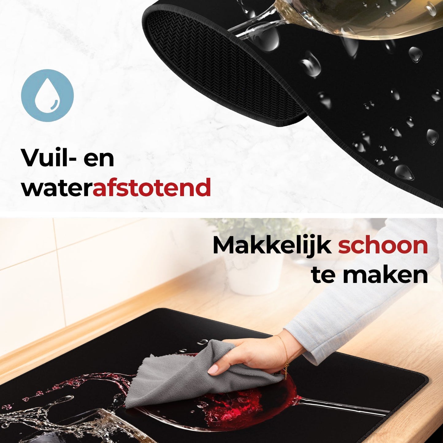 Inductie beschermer wijn makkelijk schoon te maken