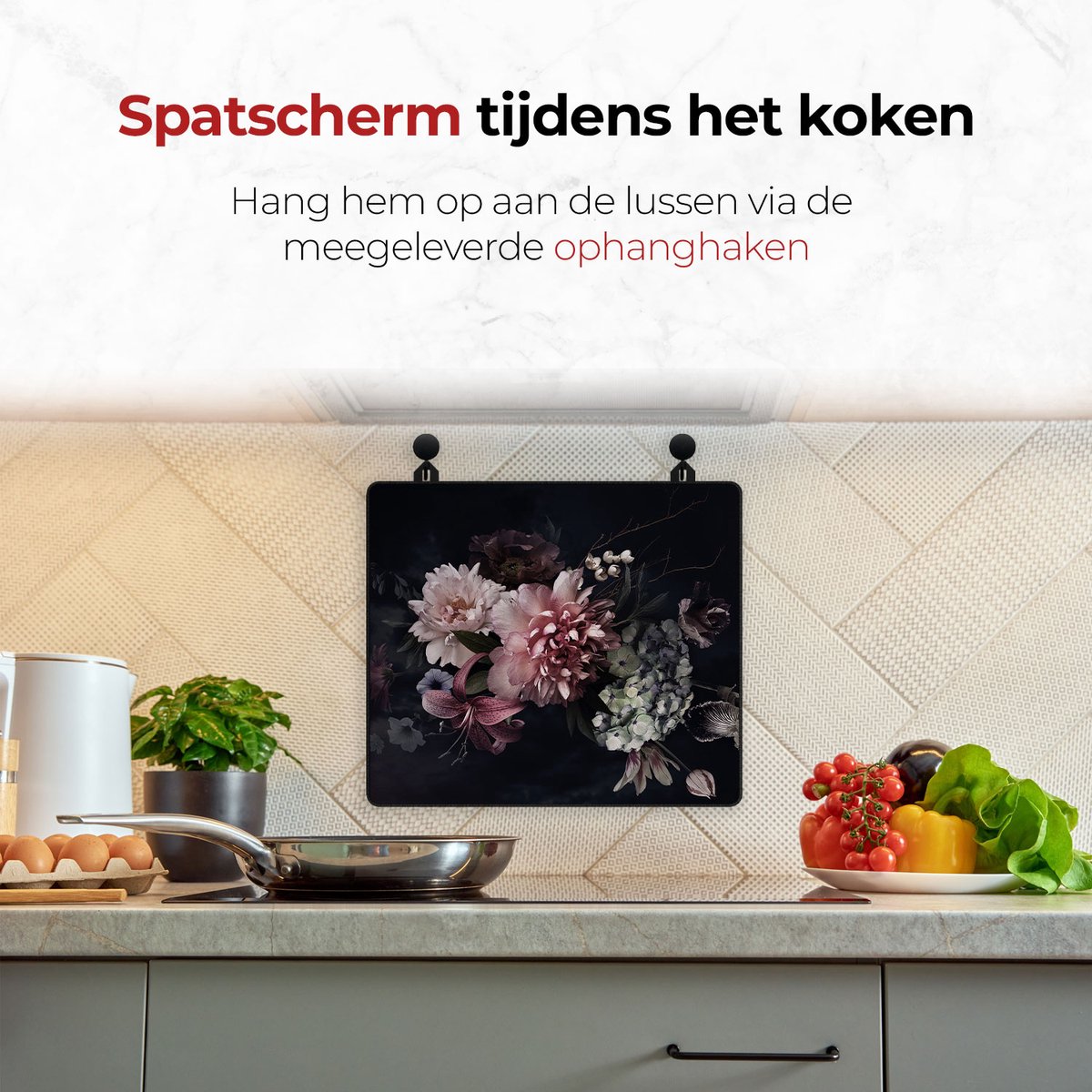 Inductie beschermer - Bloemen - artistiek - Goud - 30% Korting Inductie beschermer - Bloemen - artistiek - Goud - 30% Korting