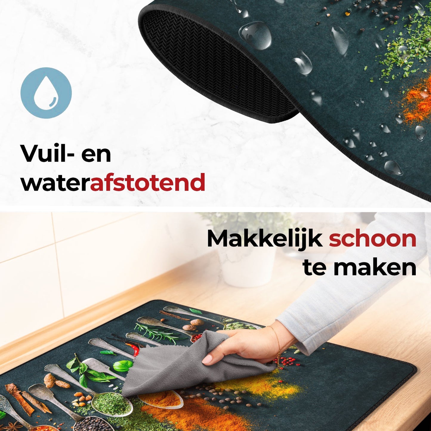 Inductie beschermer kruiden en specerijen lepels makkelijk schoon te maken