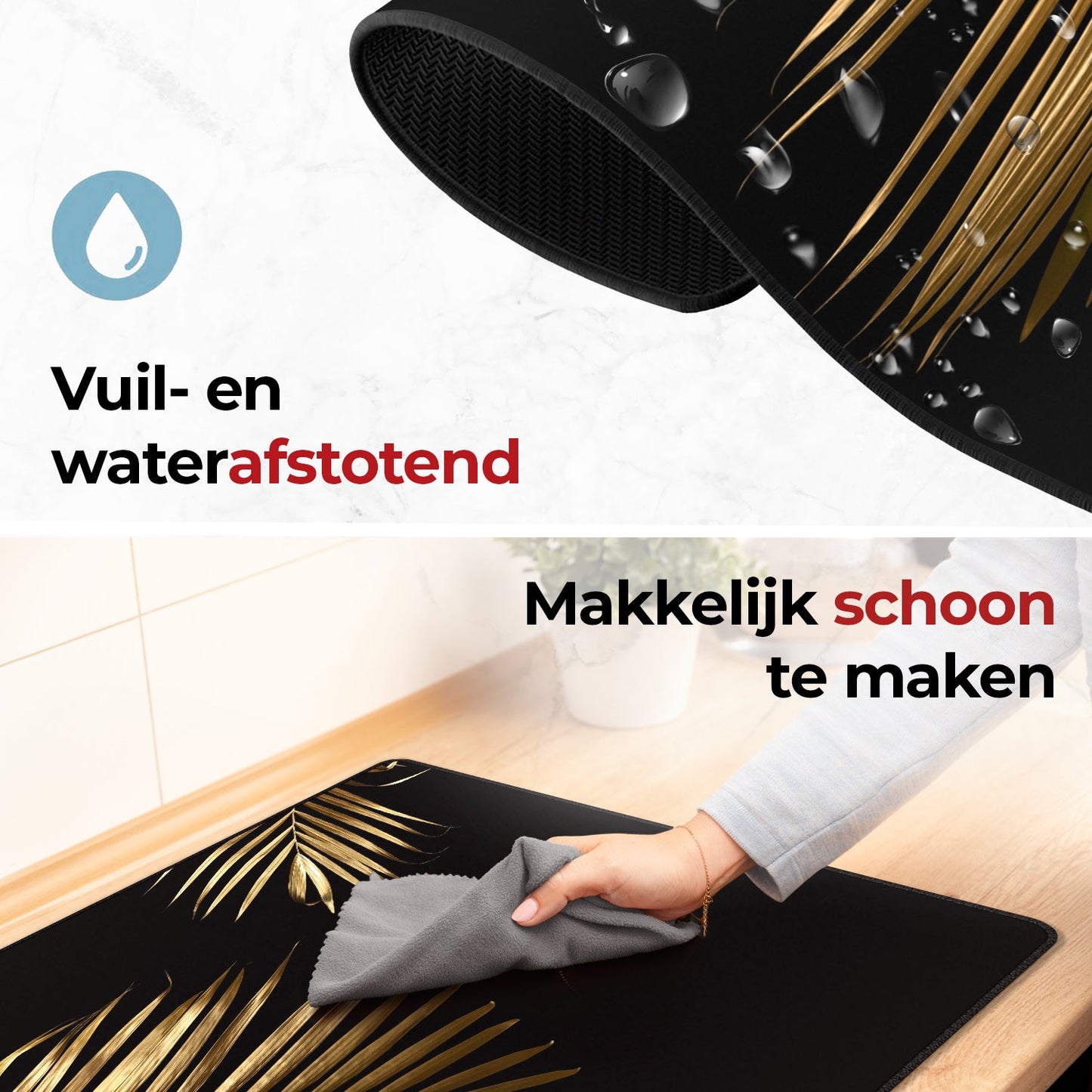 Inductie beschermer gouden bladeren makkelijk schoon te maken