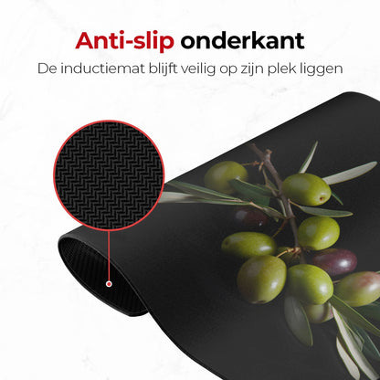 Inductie mat olijven anti slip onderkant